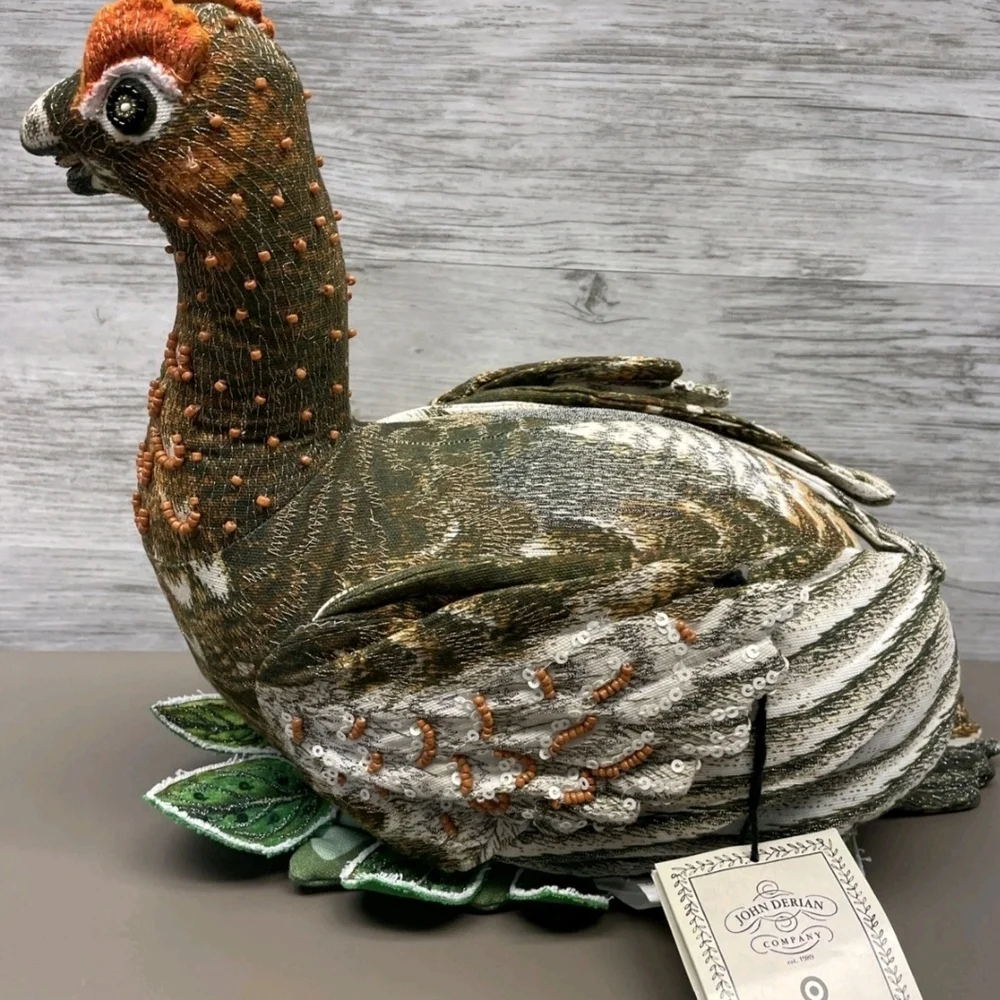 John Derian Grouse Bird Decorative Pillow - Picture 1 of 3